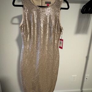 Gold sequin dress